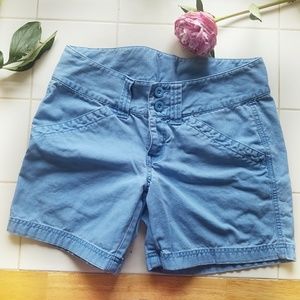 The North Face size 6 blue high waisted shorts